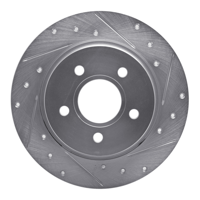 Ford Focus Brake Rotor (1) - Rear Right - R1 Concepts - Drilled & Slotted - Silver - `12-`18 Ford Focus Brake Rotor (1) - Rear Right - R1 Concepts - Drilled & Slotted - Silver - `12-`18